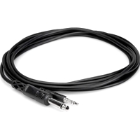 Hosa 3.5 mm TRS to 1/4" TS Mono Interconnect, 5'