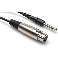 Hosa PXF-105 XLR3F to 1/4" TS Unbalanced Interconnect Cable, 5 Feet