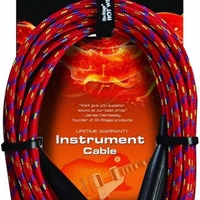 On-Stage Hot Wires Braided Instrument Cable, 20 Feet, Red