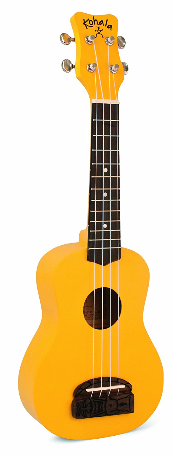 Kohala KT-SYE Tiki Soprano Ukulele, Yellow