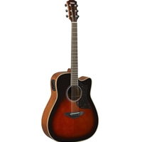 Yamaha A1M Dreadnought Cutaway Acoustic Electric Guitar, Tobacco Brown Sunburst