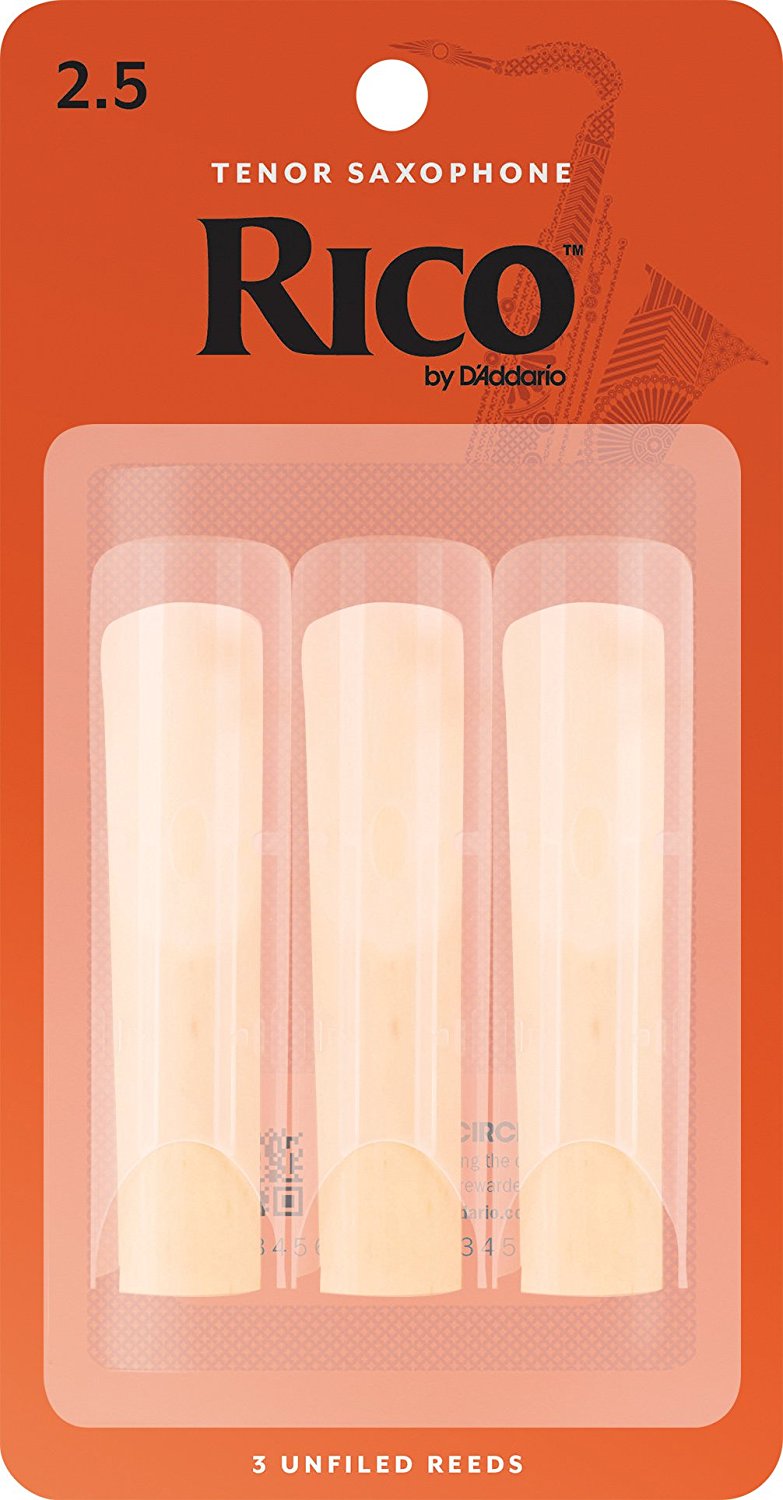 Rico Bb Tenor Saxophone Reeds, 3-Pack