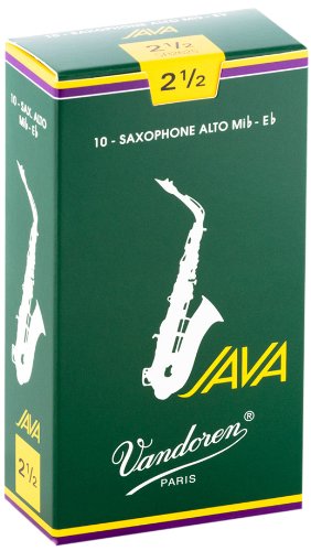 Vandoren SR26 Java Alto Saxophone Reeds, Box of 10