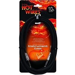 On-Stage Hot Wires 1/4" Guitar Instrument Cable, 10 Feet