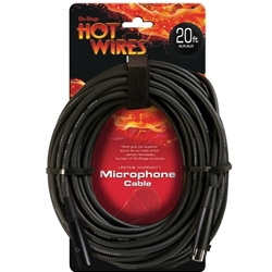 On-Stage Hot Wires 20' Microphone Cable, Male XLR to Female XLR