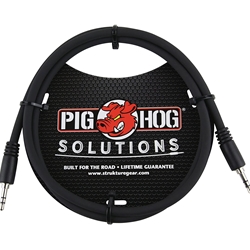 Pig Hog PXT3503 3.5mm TRS to 3.5mm TRS Cable (1/8" Male TRS), 3FT