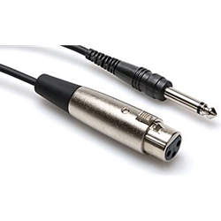 Hosa PXF-105 XLR3F to 1/4" TS Unbalanced Interconnect Cable, 5 Feet