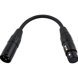 Pig Hog PX-DMX5F 5-Pin DMXF to 3-Pin XLRM Adapter Cable, 6"