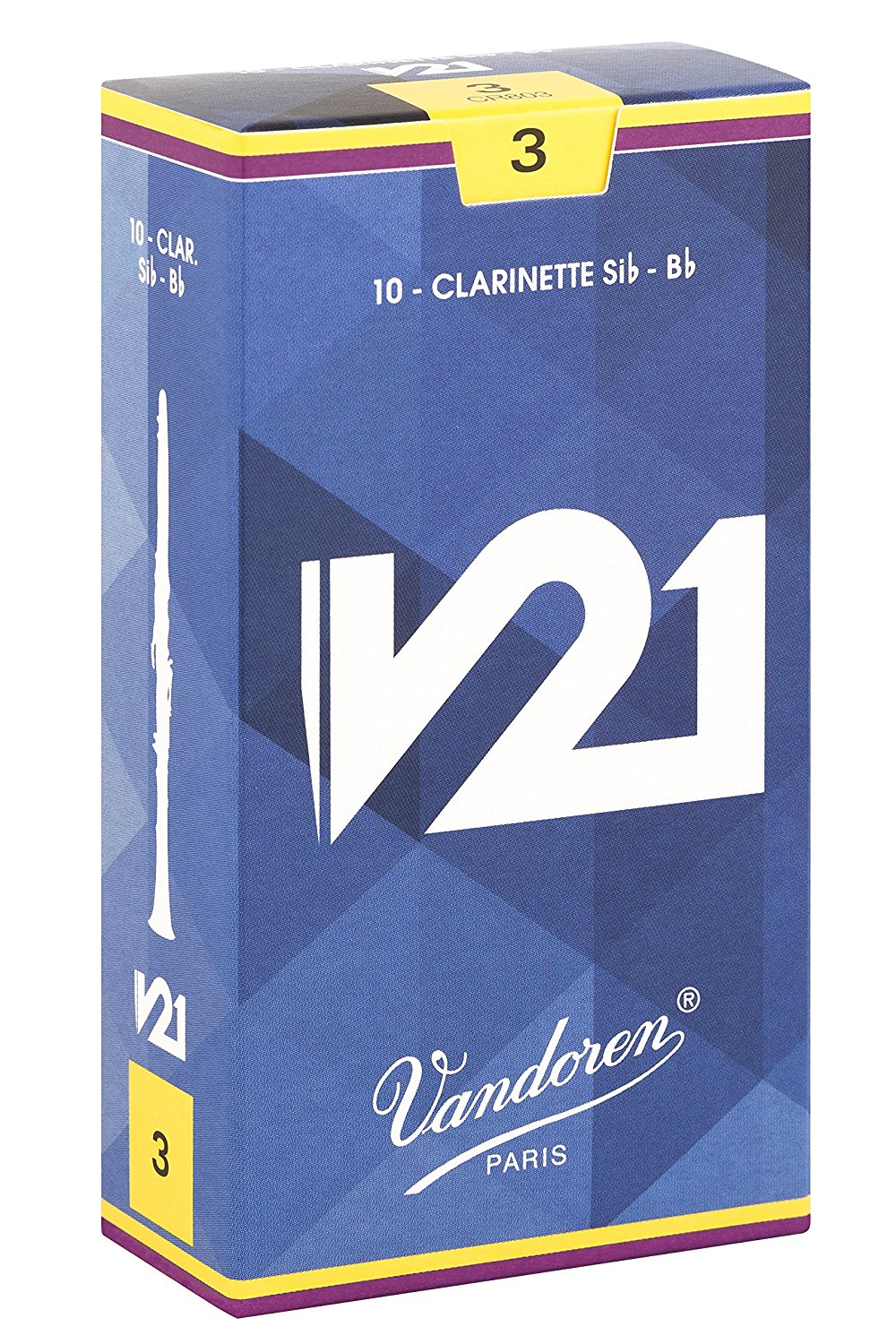 Vandoren V21 Bb Clarinet Reeds, Size 3